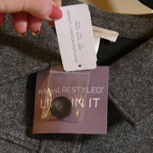 Christopher and Banks Button Up Lined Jacket. Brand New - Picture 9 of 11